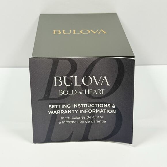 New-Bulova Classic 98R298 Diamond Accent White Dial Gold Stainless Women’s Watch